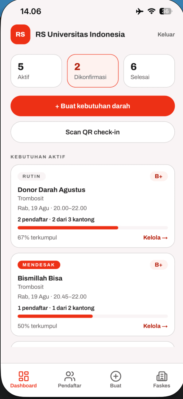 VitaFlux — Blood Donation Mobile Platform screenshot 3