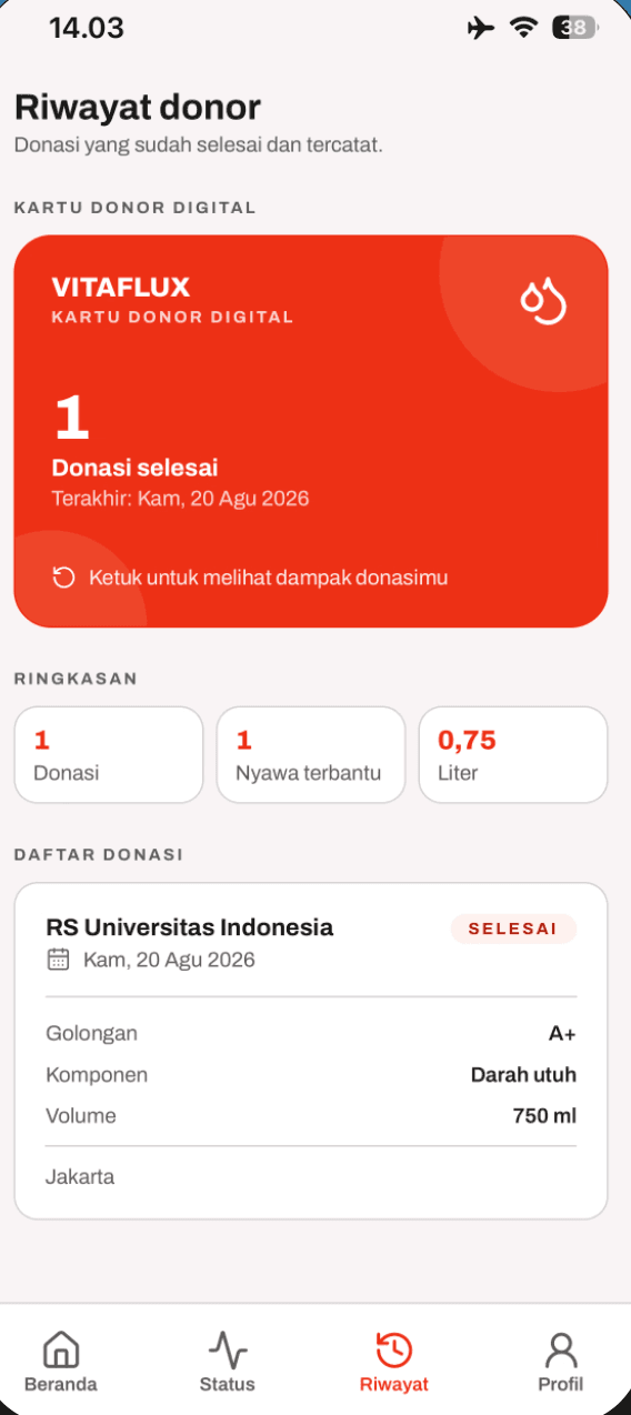 VitaFlux — Blood Donation Mobile Platform screenshot 2